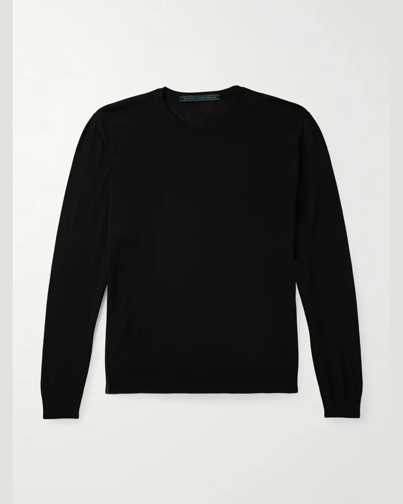 Kiton Pullover aus Wolle Schwarz