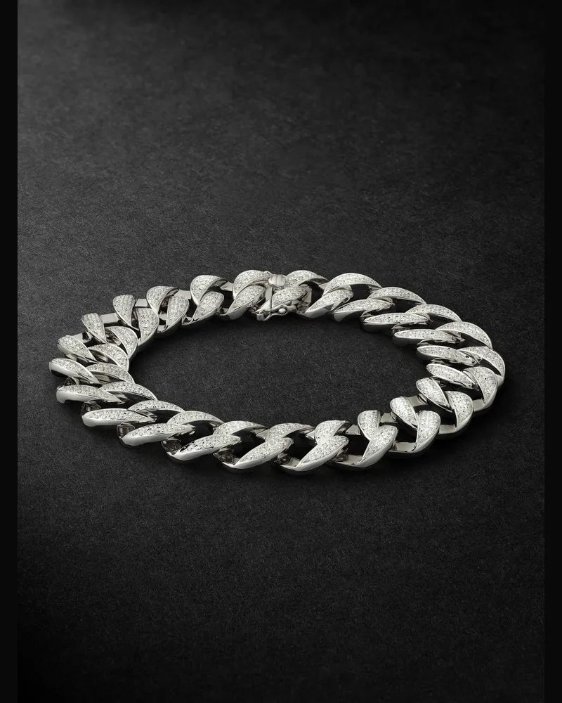 ANITA KO Hemingway Armband aus 18 Karat Weißgold mit Diamanten Silber