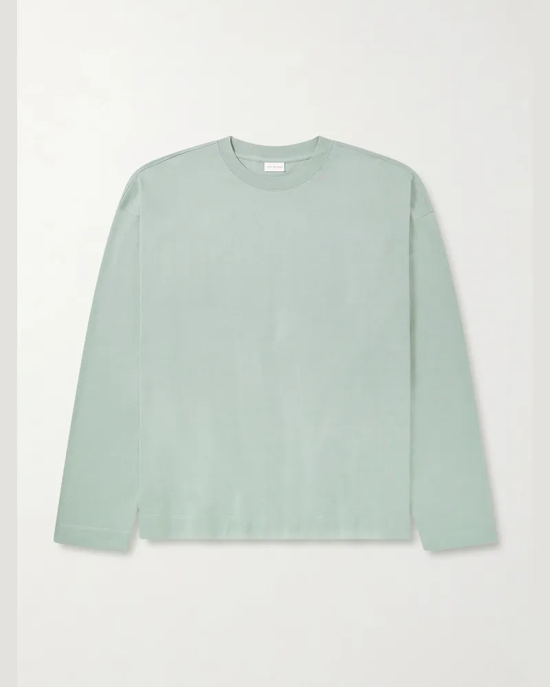 Dries van Noten Cotton-Jersey T-Shirt Green