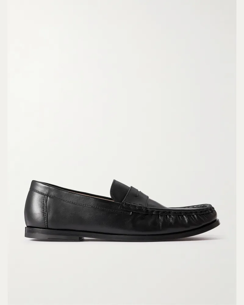 MR P. Pennyloafers aus Leder Schwarz