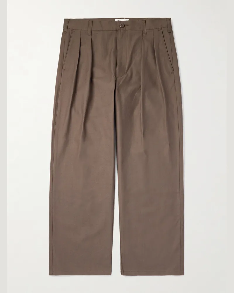 WTAPS Gerade geschnittene Hose aus Baumwoll-Twill Braun