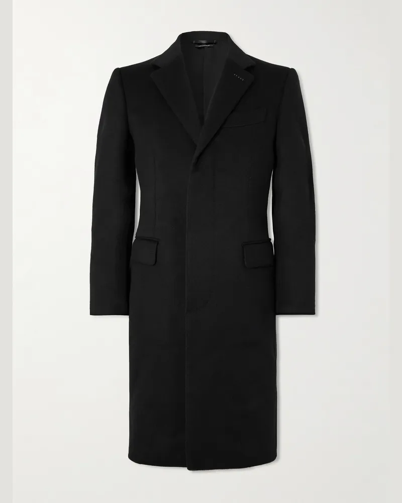 Tom Ford Mantel aus einer Woll-Kaschmirmischung Schwarz