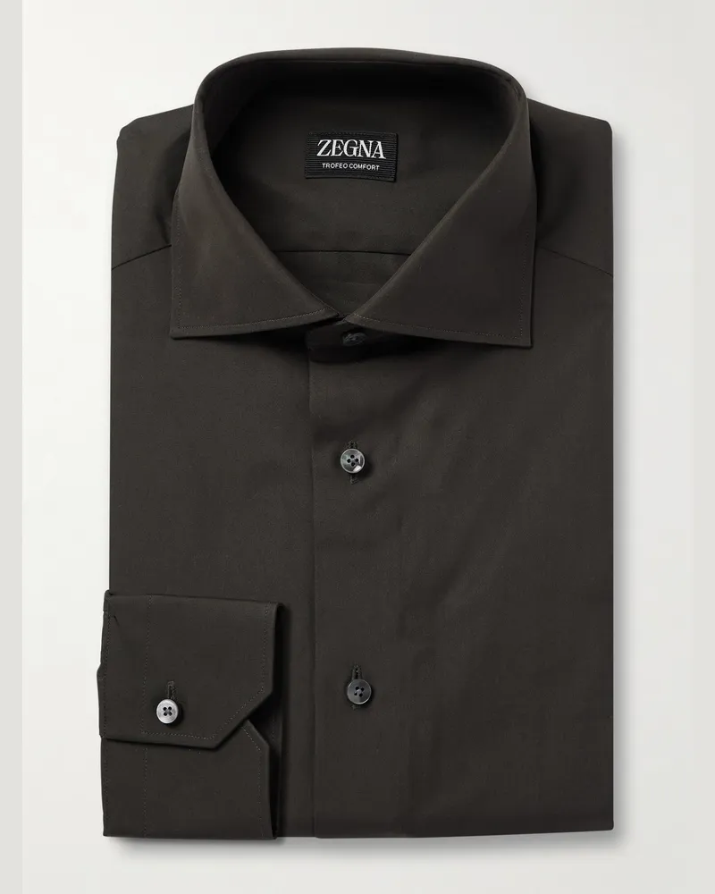 Ermenegildo Zegna Hemd aus Trofeo™-Comfort-Material Grün