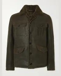 Etro Arbeitsjacke aus Shearling Grün