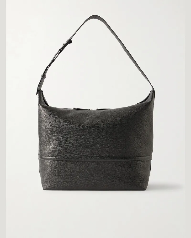 Dries van Noten Full-Grain Leather Tote Black