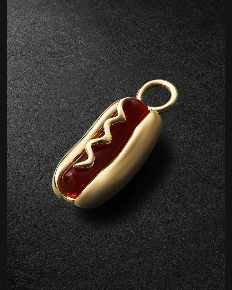 Annoushka Hot Dog Ohrringanhänger aus 18 Karat Gold mit Achat Gold