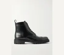 Jacques Waxed-Leather Brogue Boots