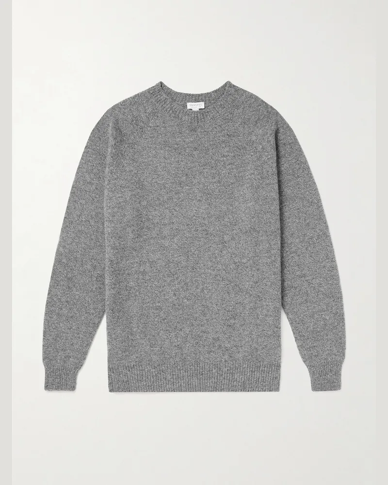 Sunspel Pullover aus Wolle Grau