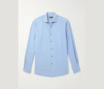 Hemd aus Maulbeerseide mit Haifischkragen