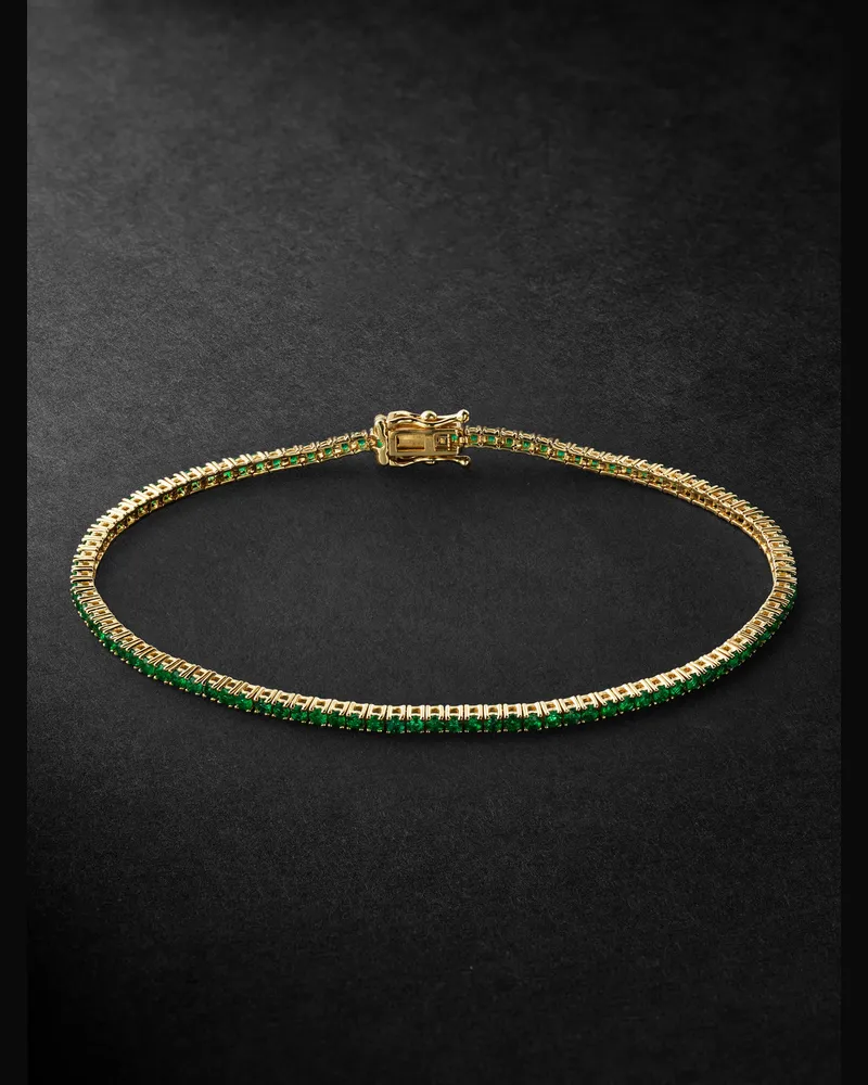 Sydney Evan Armband aus Gold mit Smaragden Gold