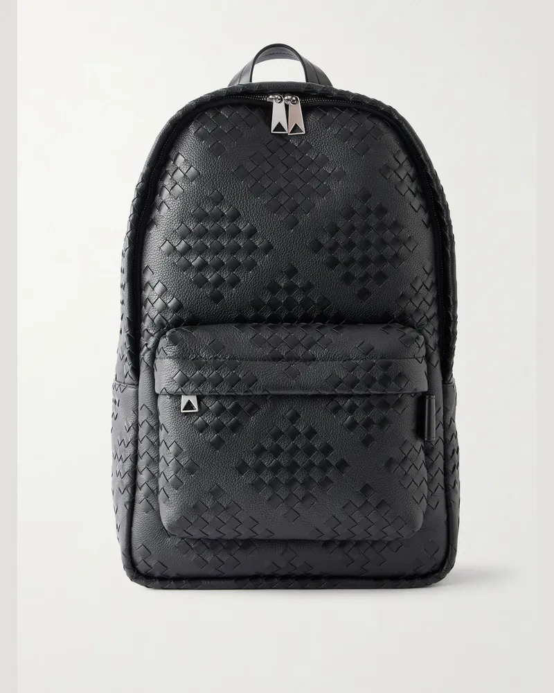 Bottega Veneta Classic Intrecciato Leather Backpack Black