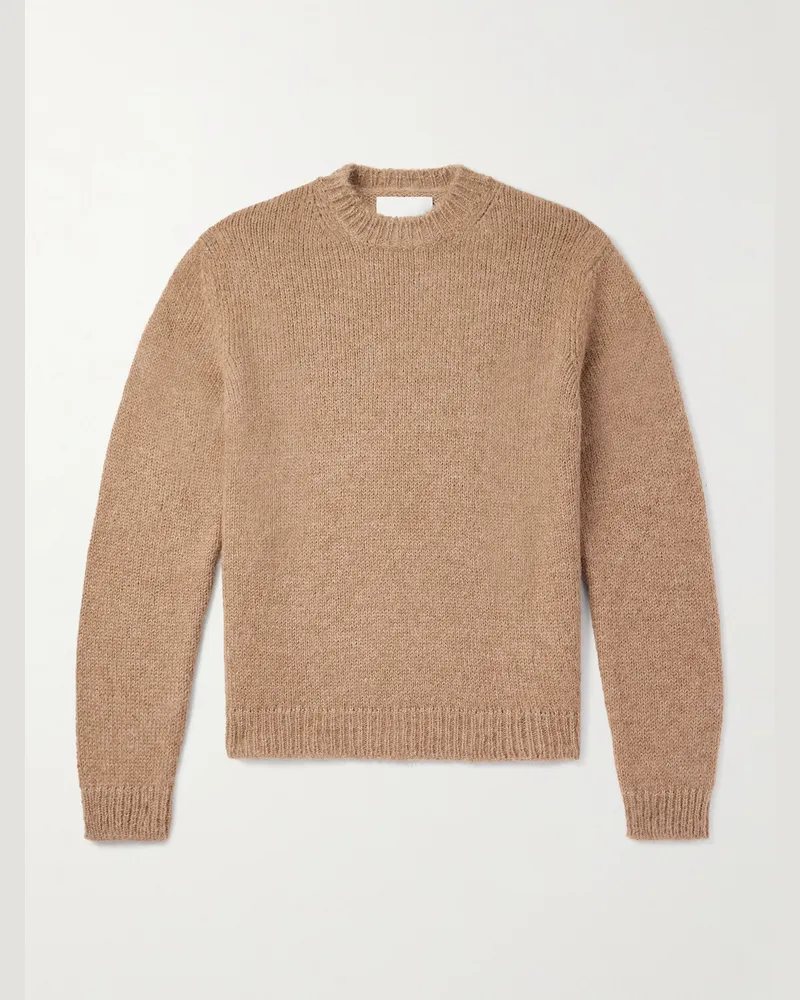 Jil Sander Oversized-Pullover aus einer Alpakawollmischung Braun