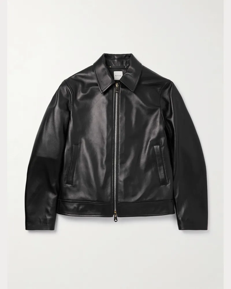 Paul Smith Jacke aus Leder Schwarz