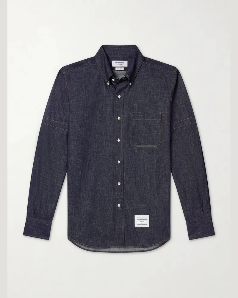 Thom Browne Jeanshemd Blau