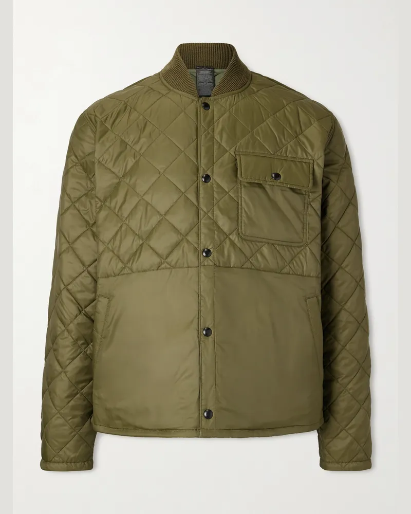 RRL Edmund Reversible Quilted Shell Jacket Green