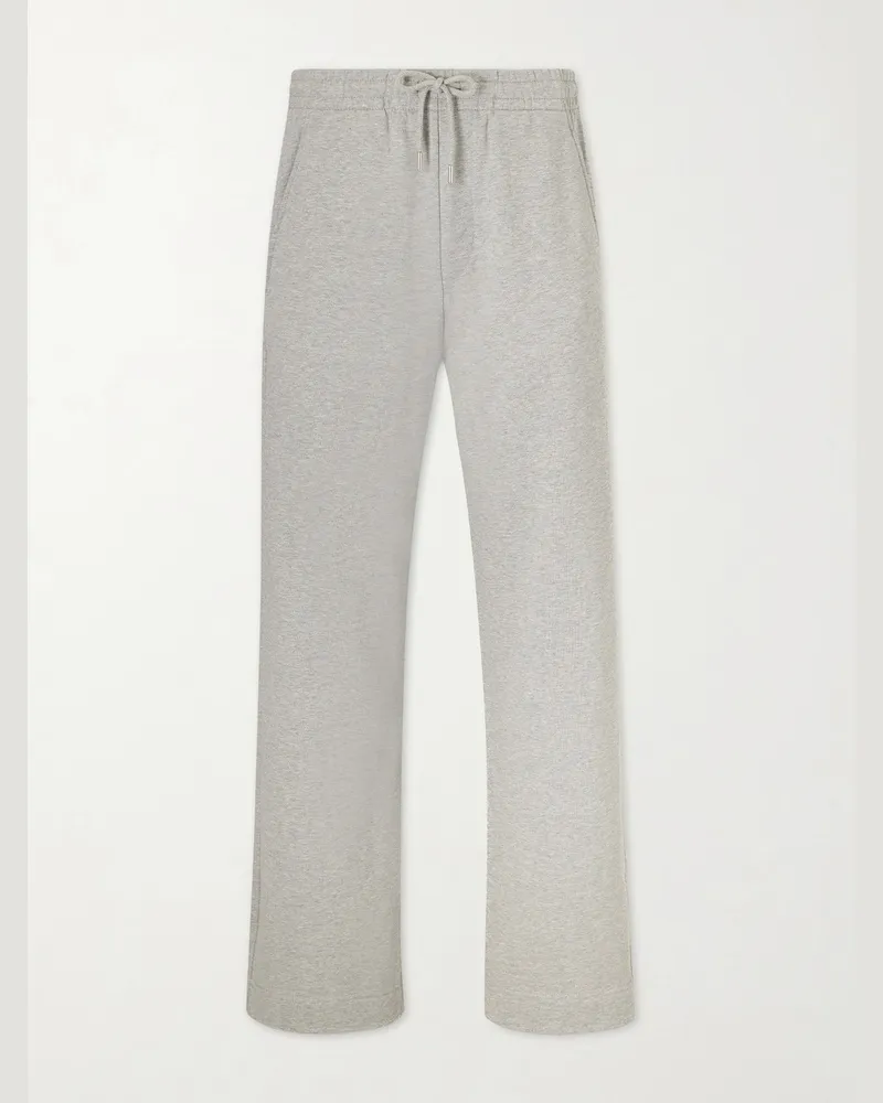 Dries van Noten Gerade geschnittene Jogginghose aus Baumwoll-Jersey Grau