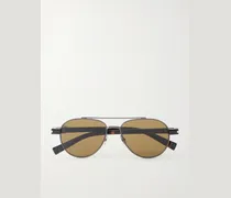 Aviator-Style Black-Tone Sunglasses