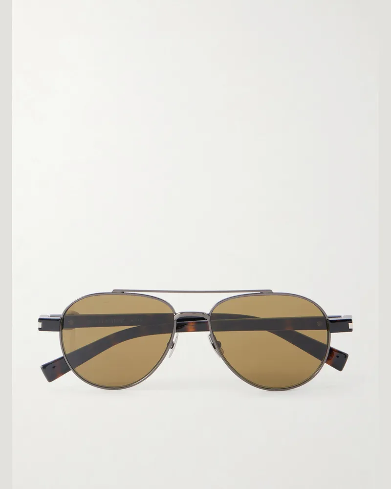 Saint Laurent Aviator-Style Black-Tone Sunglasses Black