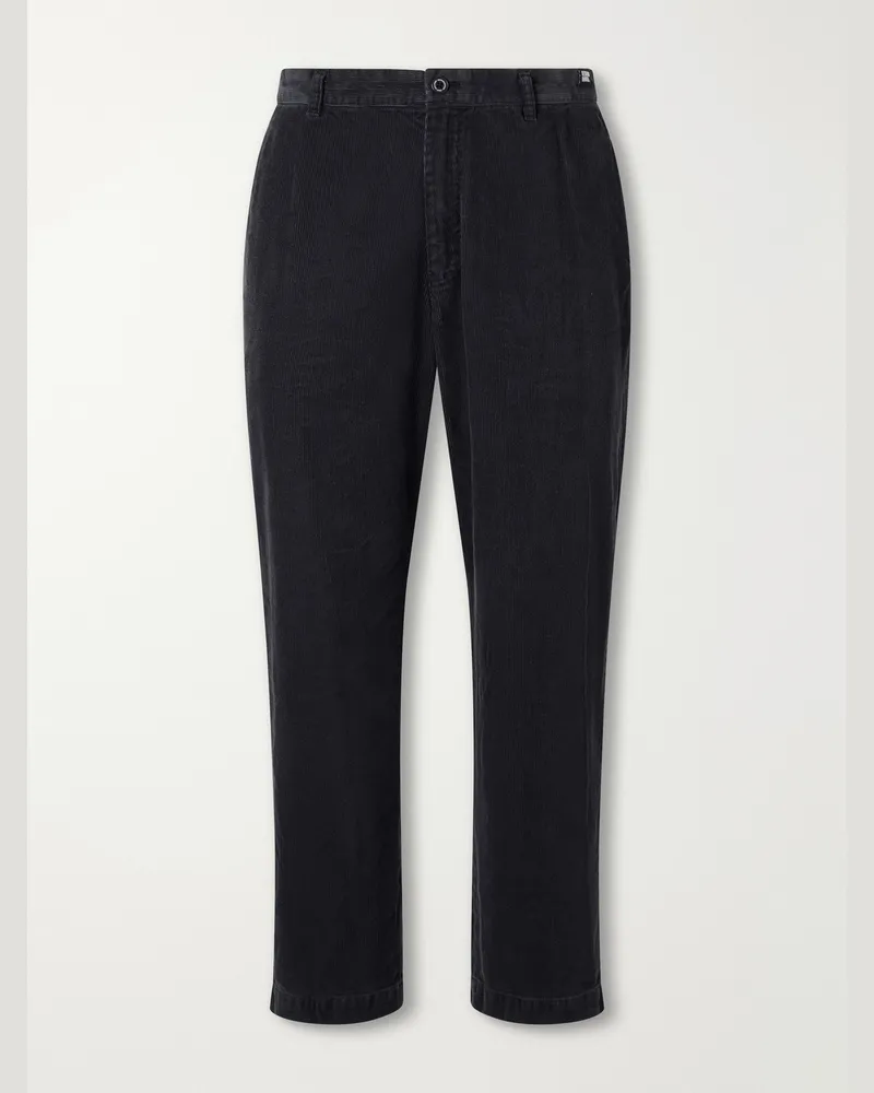 Neighborhood Straight-Leg Cotton-Blend Corduroy Trousers Black