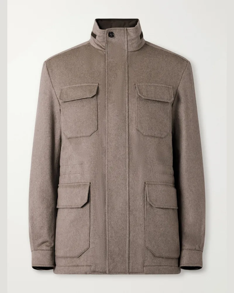 N.Peal Vale Cashmere Jacket Brown