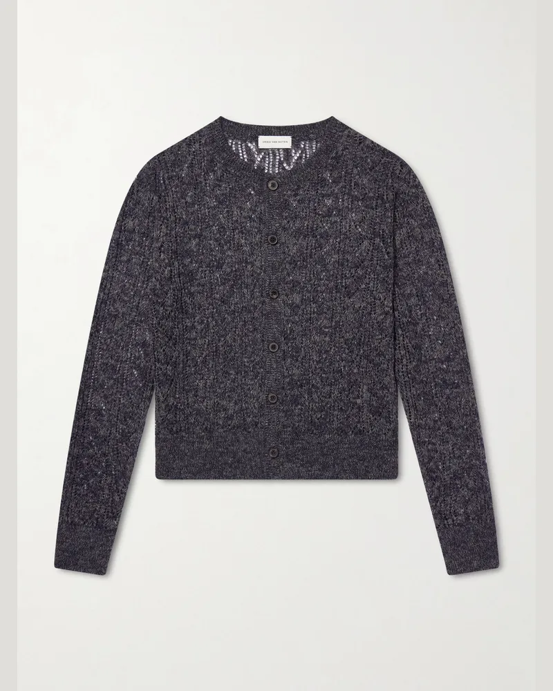 Dries van Noten Knitted Cardigan Blue