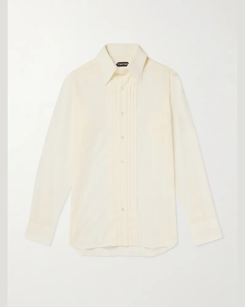 Tom Ford Hemd aus Baumwolle mit Falten Neutral