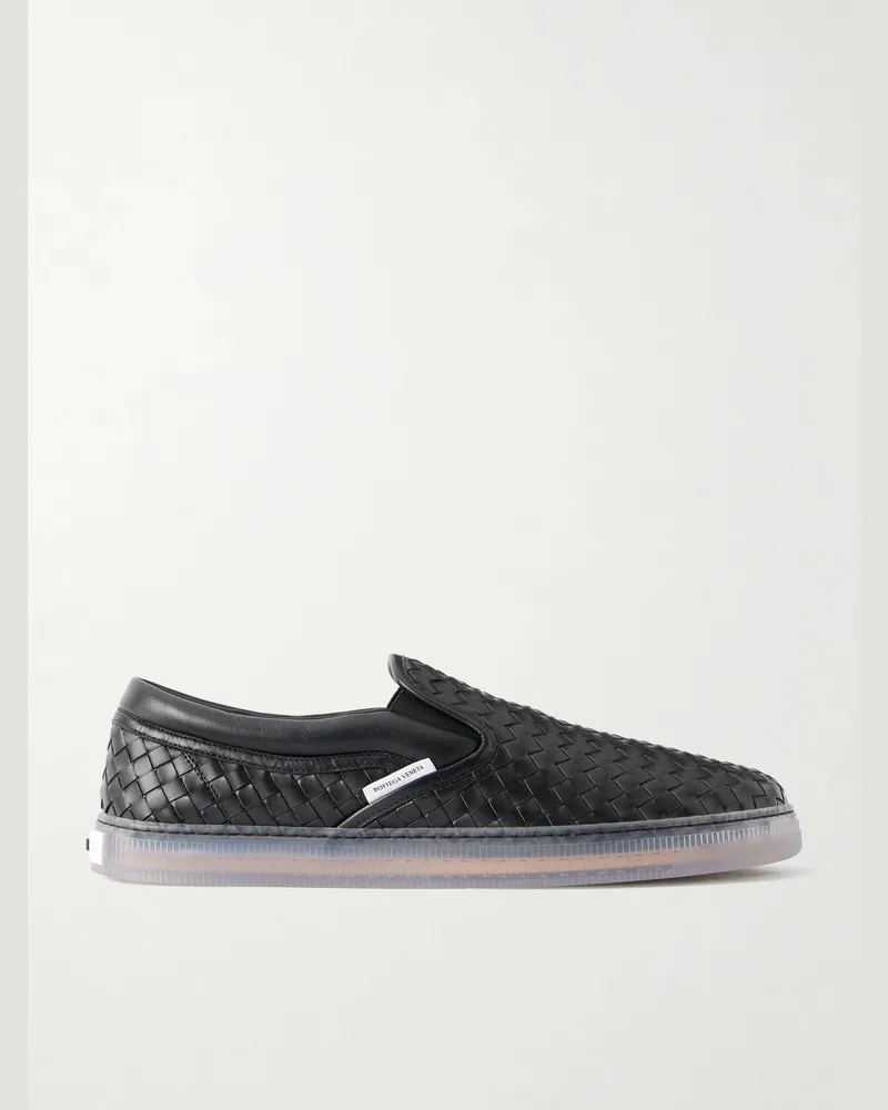 Bottega Veneta Serena Intrecciato Leather Loafers Black