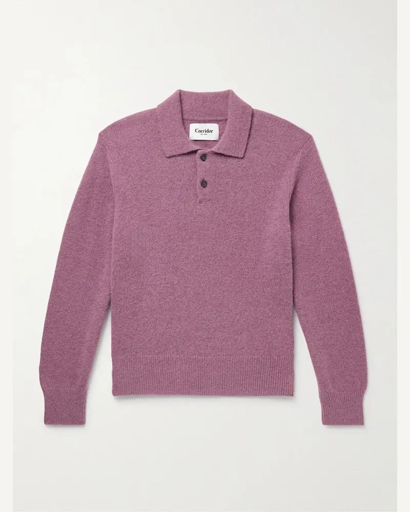 Corridor Pullover aus einer Baby-Alpakawollmischung mit Polokragen Lila