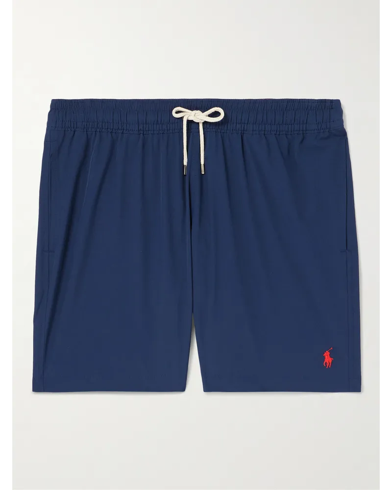 Ralph Lauren Traveler gerade geschnittene mittellange Badeshorts Blau