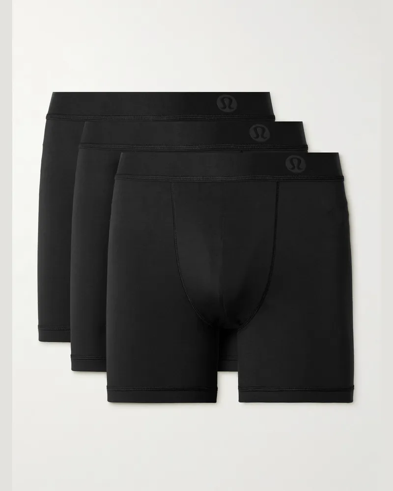 LULULEMON Always in Motion Set aus drei Retropants aus Stretch-Modal-Jersey Schwarz