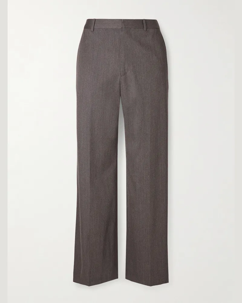 Celine Ethan weit geschnittene Hose aus Wollgabardine Braun
