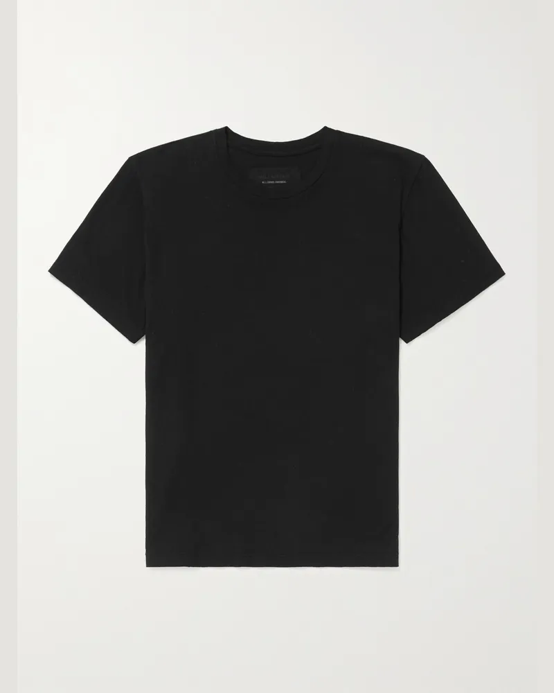 Nili Lotan Bradley T-Shirt aus Baumwoll-Jersey Schwarz
