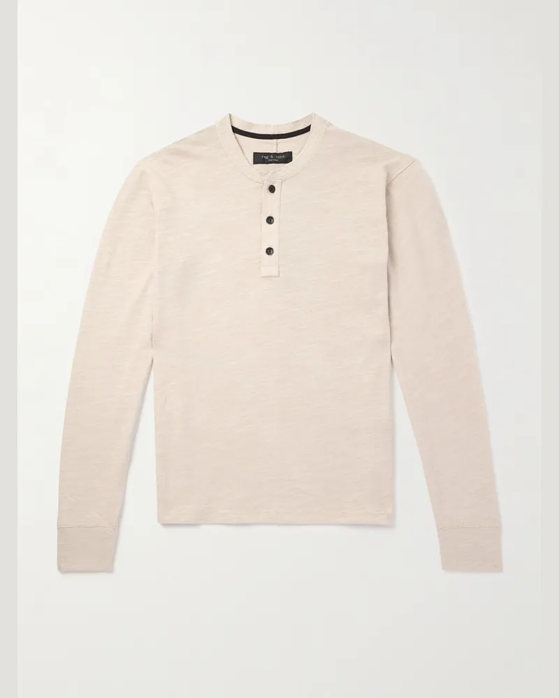 Rag & Bone Henley Shirt aus Baumwolle Neutral