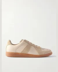 Maison Margiela Replica Sneakers aus Leder und Veloursleder Neutral