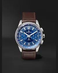 Jaeger-LeCoultre Polaris Chronograph 42 mm Uhr aus Edelstahl mit automatischem Aufzug und Lederarmband, Ref.-Nr.: 9028480 Blau