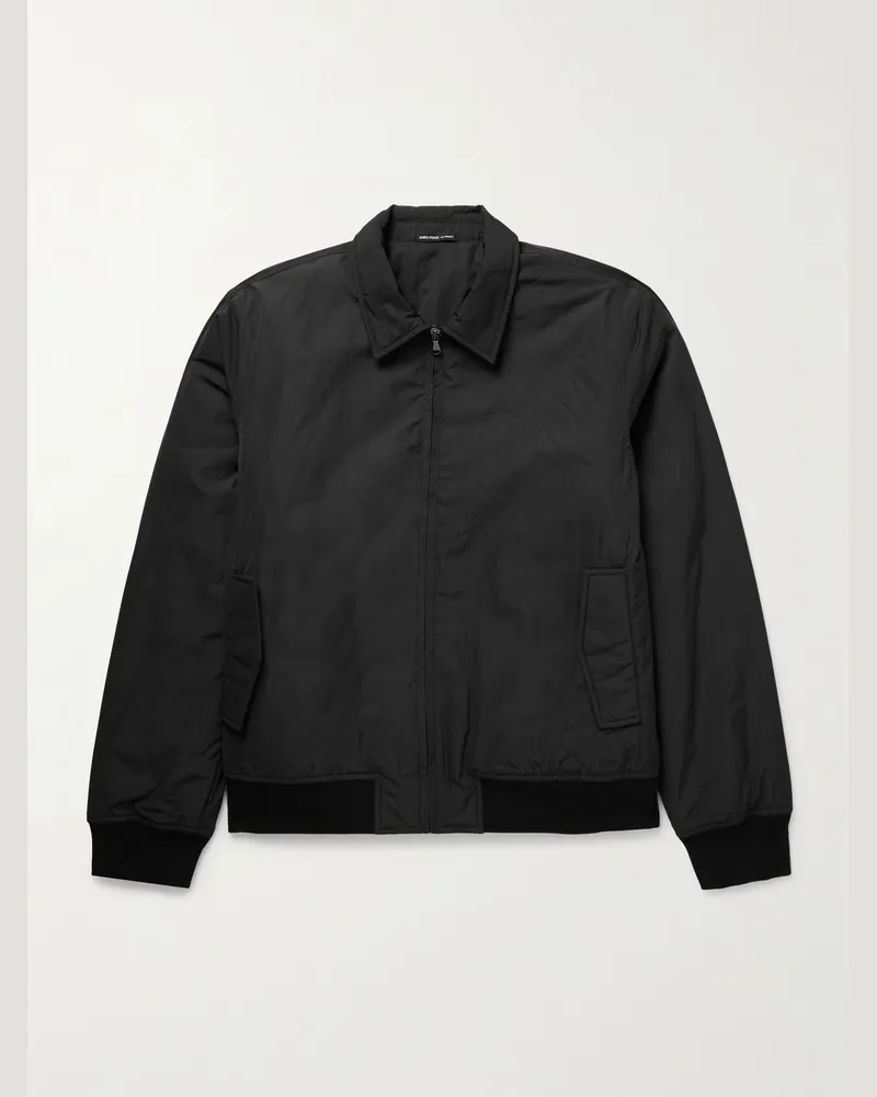 James Perse Padded Recycled-Twill Bomber Jacket Black