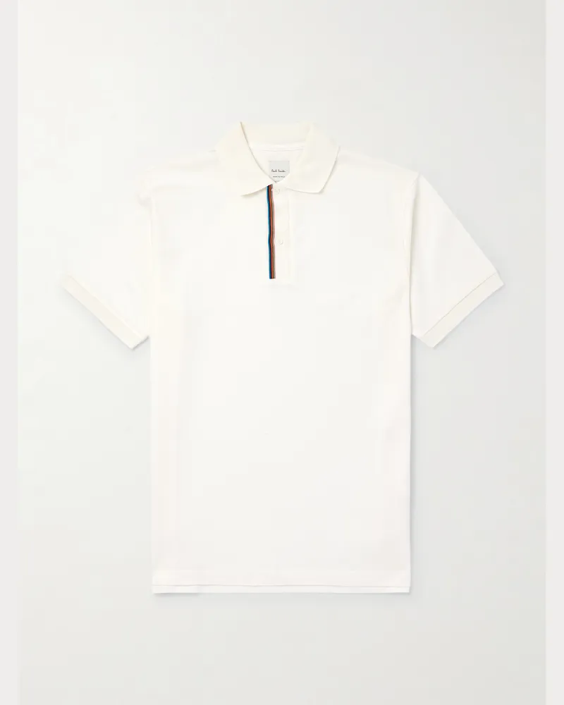 Paul Smith Polohemd aus Baumwoll-Piqué Weiß