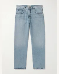 AGOLDE Fusion gerade geschnittene Jeans mit Fransen Blau