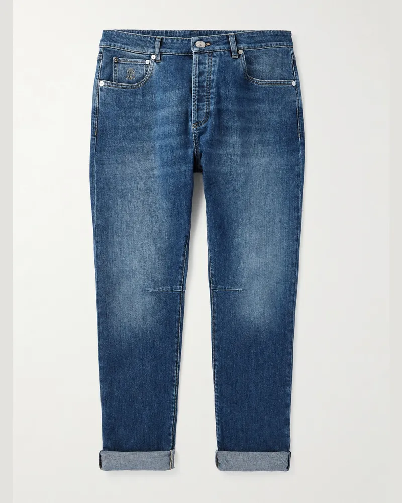 Brunello Cucinelli Gerade geschnittene Jeans Blau