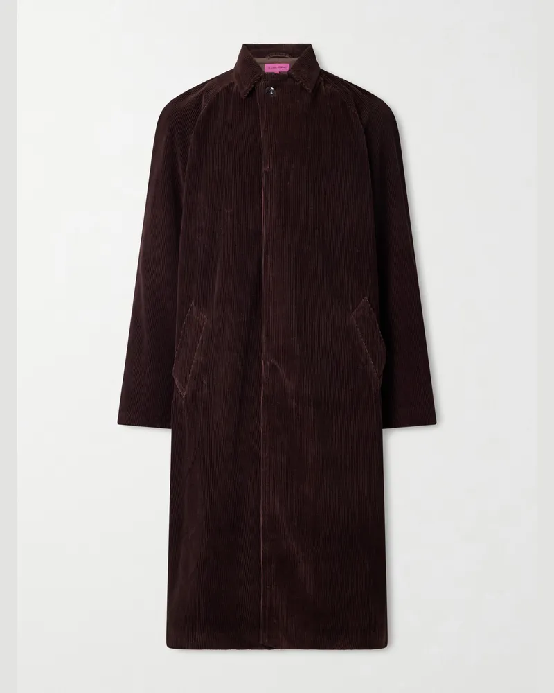 The Elder Statesman Cotton-Corduroy Coat Brown