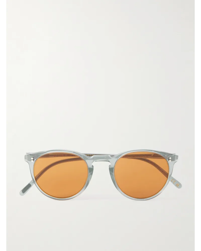 Oliver Peoples Sonnenbrille mit rundem Rahmen aus Azetat Blau