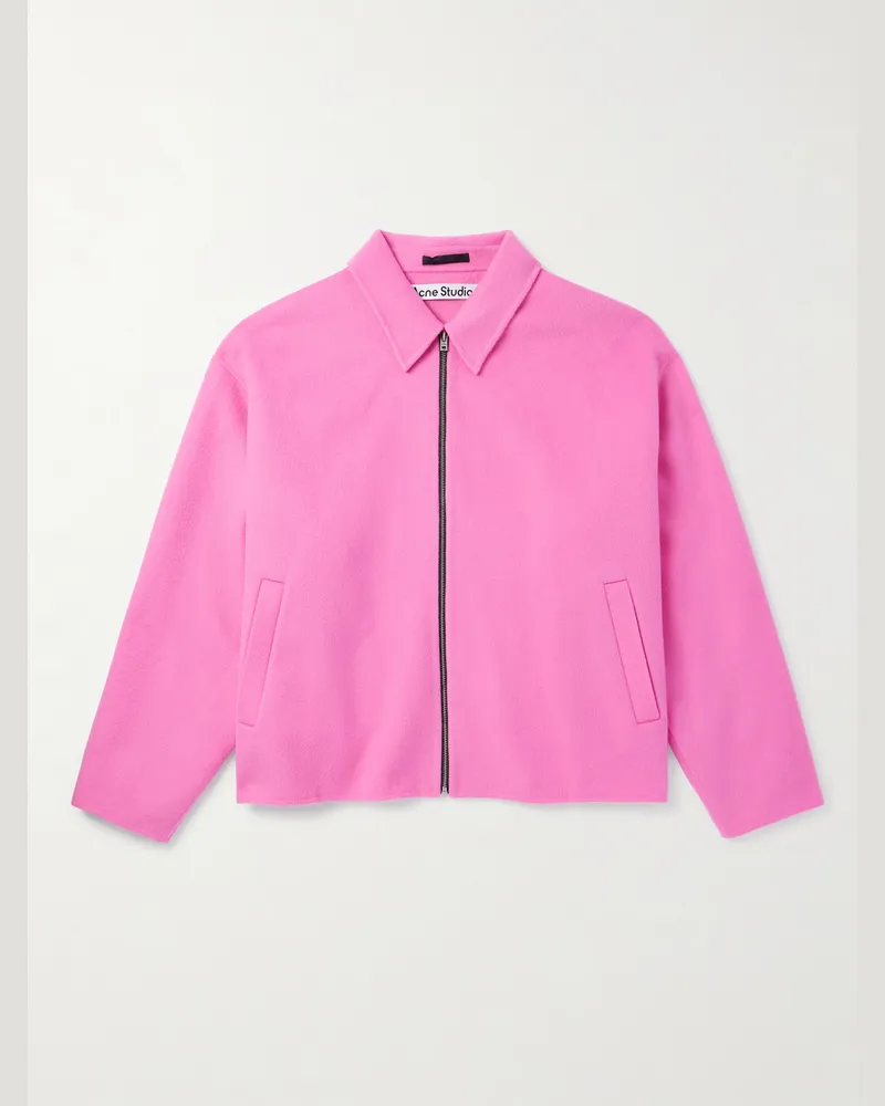 Acne Studios Doverio Jacke aus Wollflanell Pink