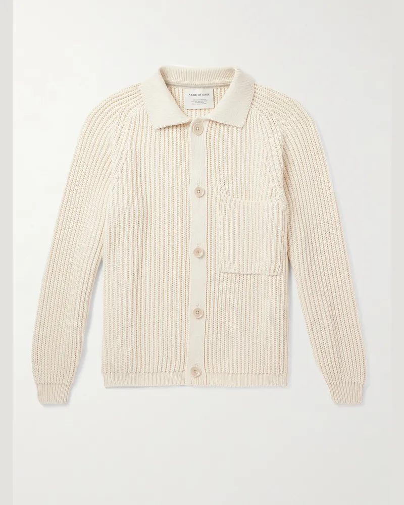 A Kind Of Guise Juhi Cardigan aus Baumwolle in Rippstrick Neutral
