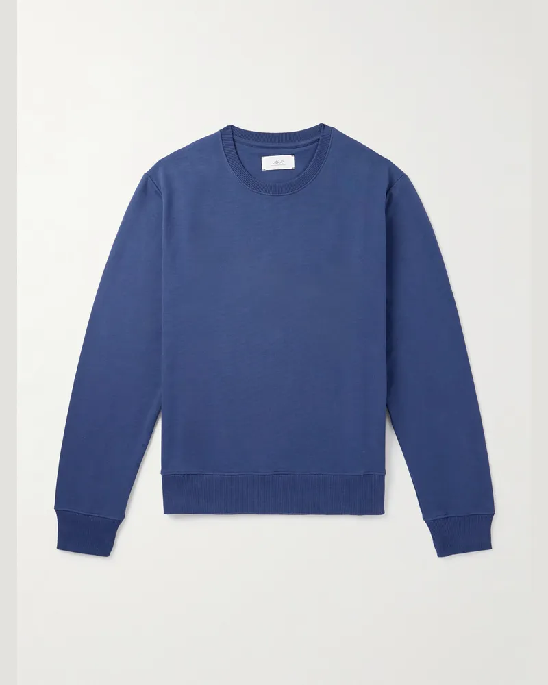 MR P. Cotton-Blend Jersey Sweatshirt Blue