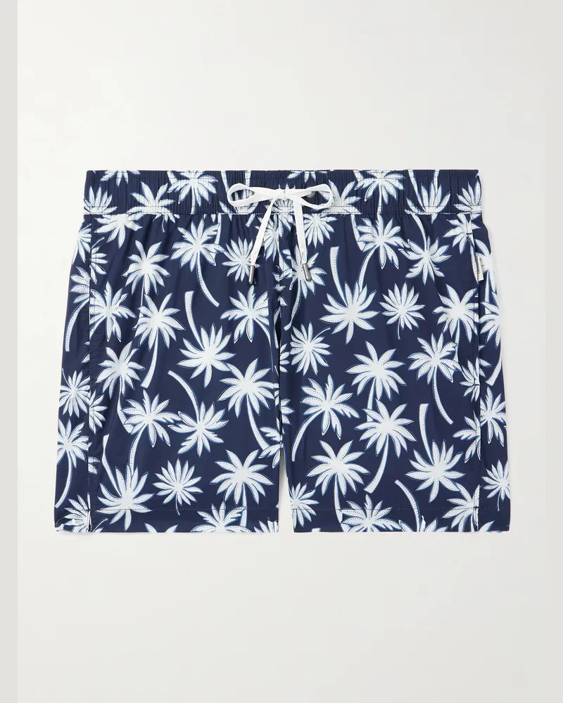 Onia Charles gerade und schmal geschnittene mittellange Badeshorts mit Print Blau