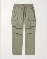 John Elliott + Co Straight-Leg Cotton-Poplin Cargo Trousers Grün