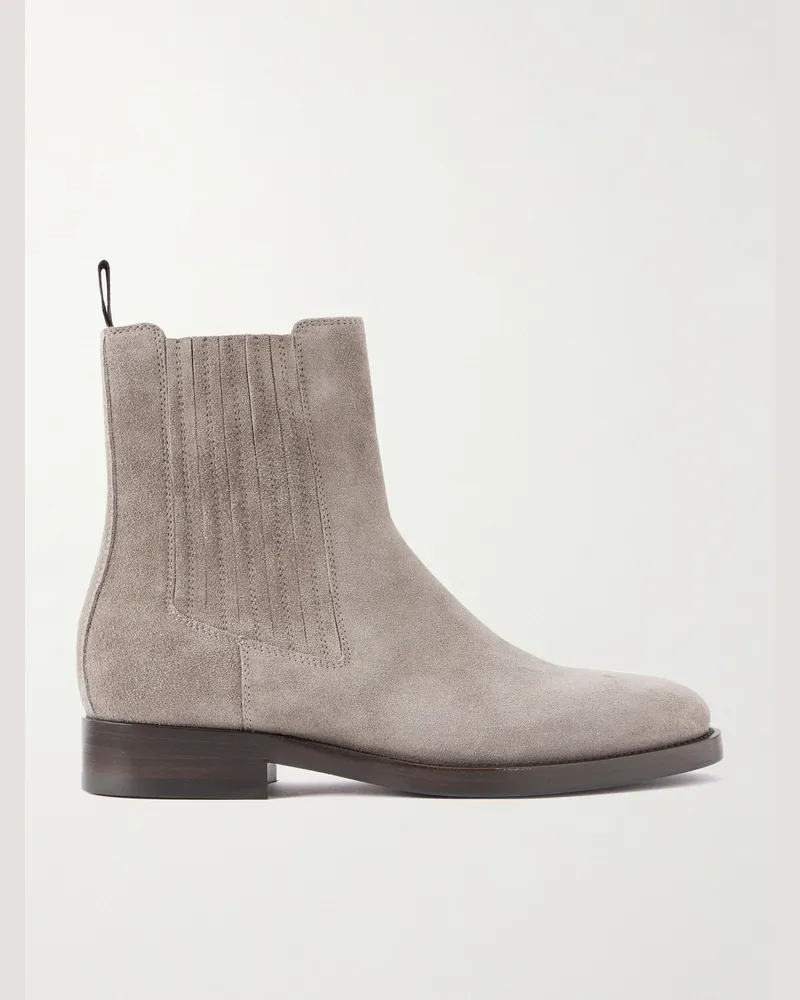 Brunello Cucinelli Beatles Chelsea Boots aus Veloursleder Braun