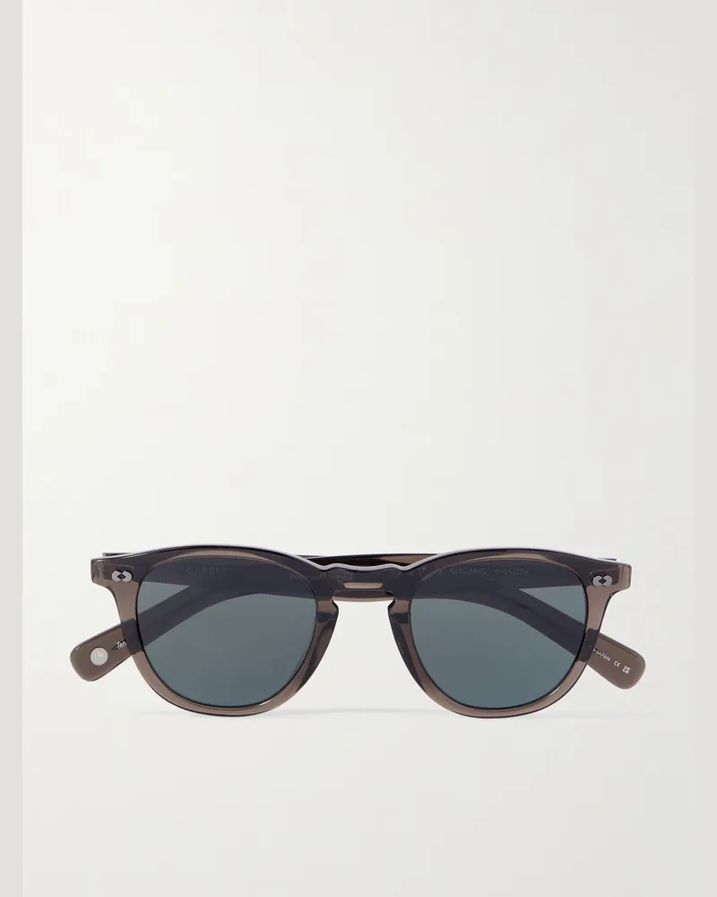 Garrett Leight Hampton X Round-Frame Acetate Sunglasses Gray