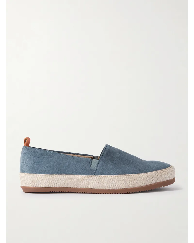 MULO Espadrilles aus Veloursleder Blau