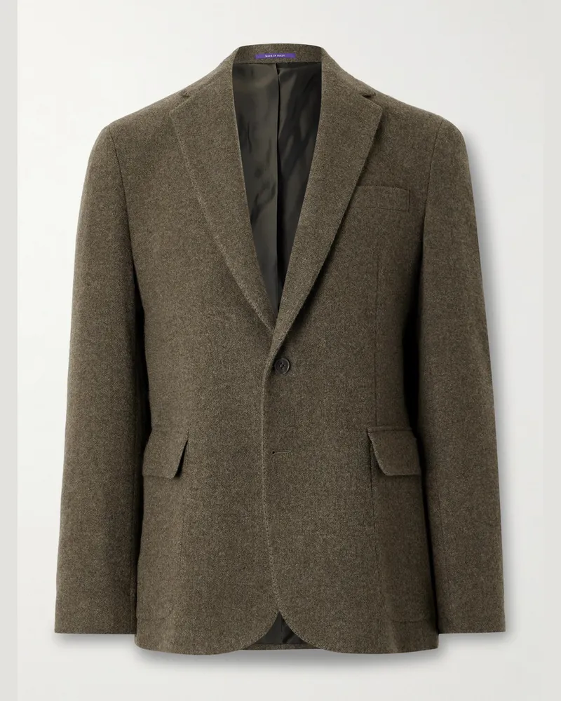 Ralph Lauren Hadley Brushed Cashmere and Wool-Blend Blazer Green
